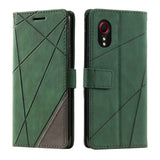 For-Samsung-Galaxy-Xcover-7-Skin-Feel-Splicing-Leather-Phone-Case(Green)
