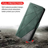 For-Samsung-Galaxy-Xcover-7-Skin-Feel-Splicing-Leather-Phone-Case(Green)