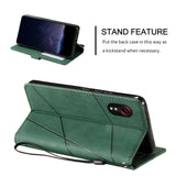 For-Samsung-Galaxy-Xcover-7-Skin-Feel-Splicing-Leather-Phone-Case(Green)