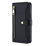 For-Samsung-Galaxy-M54-5G-Sheep-Texture-Cross-body-Zipper-Wallet-Leather-Phone-Case(Black)