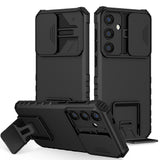 For-Samsung-Galaxy-S24-5G-Stereoscopic-Holder-Sliding-Camshield-Phone-Case(Black)