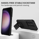 For-Samsung-Galaxy-S24-5G-Stereoscopic-Holder-Sliding-Camshield-Phone-Case(Black)