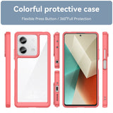 For-Xiaomi-Redmi-Note-13-5G-Colorful-Series-Acrylic-Hybrid-TPU-Phone-Case(Red)