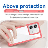 For-Xiaomi-Redmi-Note-13-5G-Colorful-Series-Acrylic-Hybrid-TPU-Phone-Case(Red)