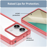 For-Xiaomi-Redmi-Note-13-5G-Colorful-Series-Acrylic-Hybrid-TPU-Phone-Case(Red)