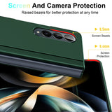 For-Samsung-Galaxy-Z-Fold4-Skin-Feel-Fold-Full-Coverage-Phone-Case-with-Holder(Green)