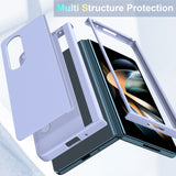 For-Samsung-Galaxy-Z-Fold4-Skin-Feel-Fold-Full-Coverage-Phone-Case-with-Holder(Green)