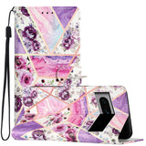 For-Google-Pixel-7-Pro-Colored-Drawing-Leather-Phone-Case(Purple-Marble)