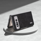 For-Google-Pixel-Fold-ABEEL-Dream-Litchi-Texture-PU-Phone-Case(Black)