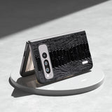For-Google-Pixel-Fold-ABEEL-Genuine-Leather-Weilai-Series-Phone-Case(Black)