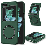 For-Samsung-Galaxy-Z-Flip5-5G-Magsafe-Magnetic-Folding-PC-Phone-Case(Green)