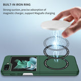 For-Samsung-Galaxy-Z-Flip5-5G-Magsafe-Magnetic-Folding-PC-Phone-Case(Green)