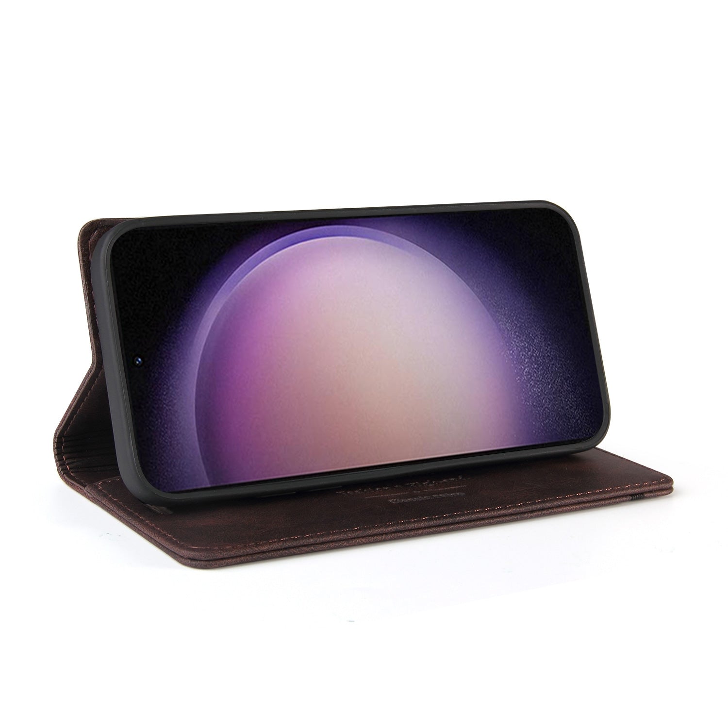 For-Samsung-Galaxy-S24-5G-Skin-Feel-Anti-theft-Brush-Horizontal-Flip-Leather-Case-with-Holder(Brown)