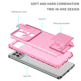 For-Motorola-Moto-G-Stylus-5G-Stereoscopic-Holder-Sliding-Camshield-Phone-Case(Pink)
