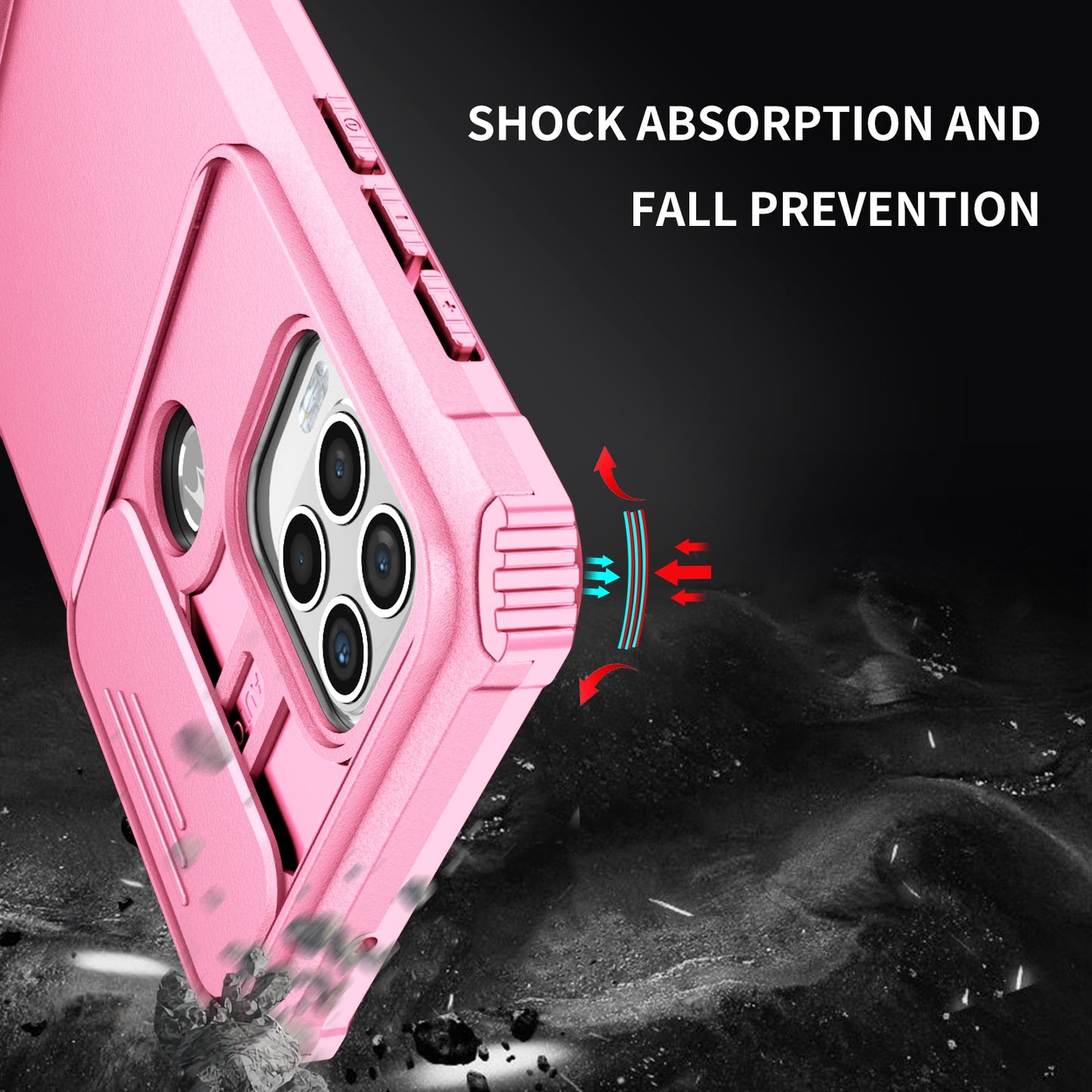 For-Motorola-Moto-G-Stylus-5G-Stereoscopic-Holder-Sliding-Camshield-Phone-Case(Pink)