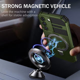 For-Samsung-Galaxy-S22-5G-MagSafe-Magnetic-Holder-Phone-Case(Green)