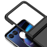 For-Motorola-Razr-40-Ultra-Skin-Feel-PC-Phone-Case-with-Hinge(Black)