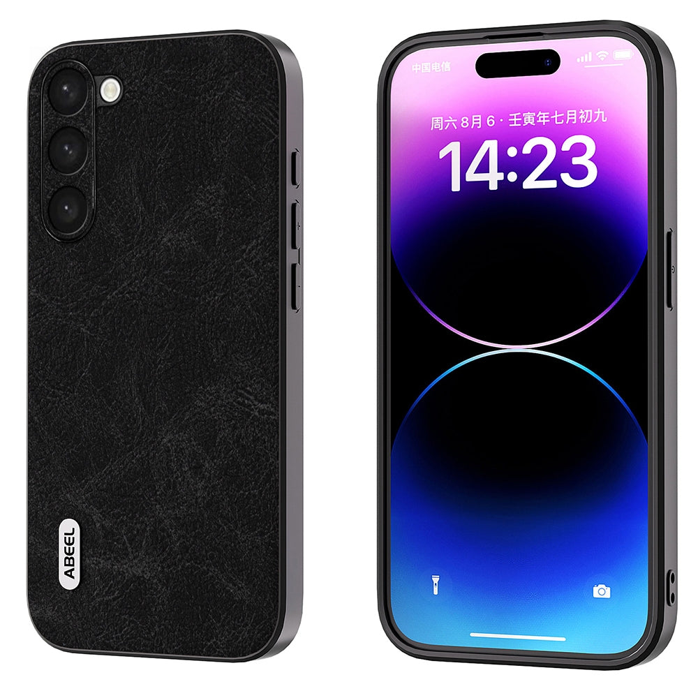 For-Samsung-Galaxy-S23-5G-ABEEL-Dream-Litchi-Texture-PU-Phone-Case(Black)