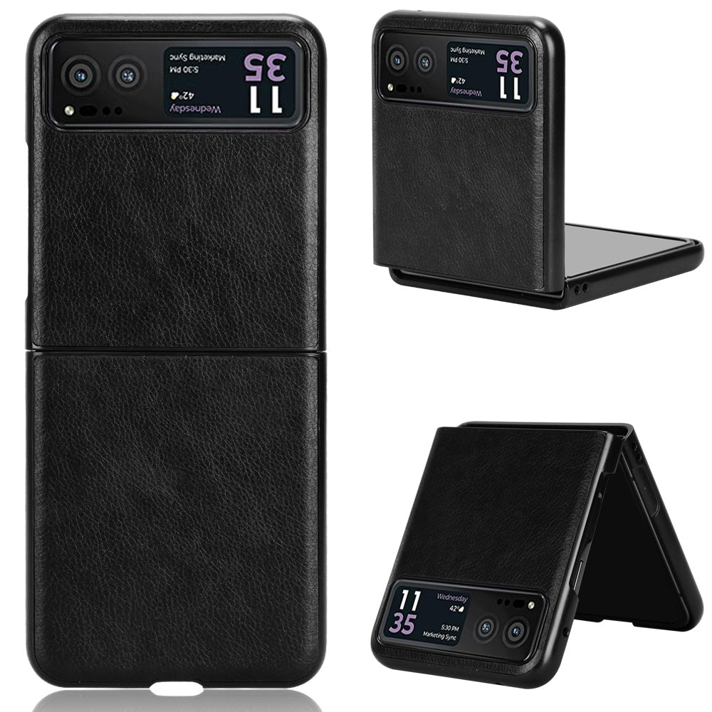 For-Motorola-Moto-Razr-40-Litchi-Texture-Back-Cover-Phone-Case(Black)