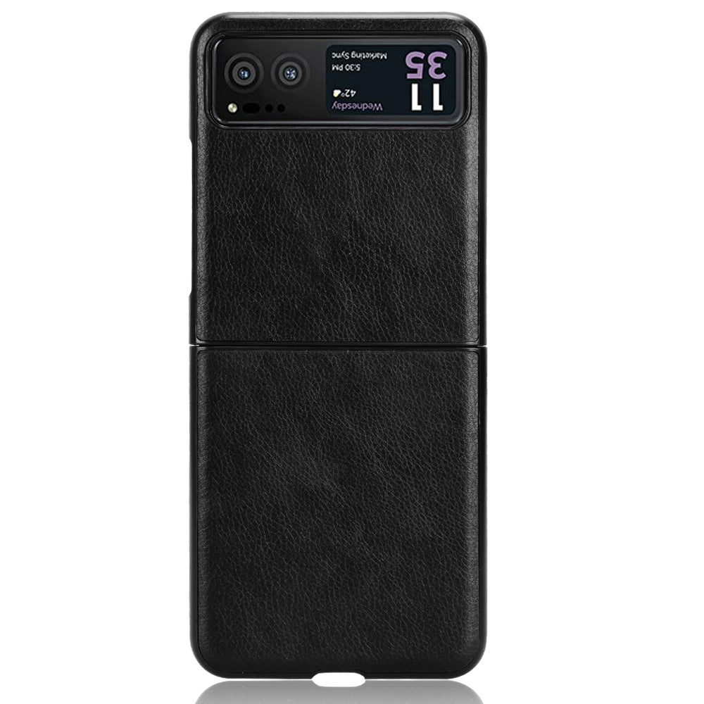For-Motorola-Moto-Razr-40-Litchi-Texture-Back-Cover-Phone-Case(Black)