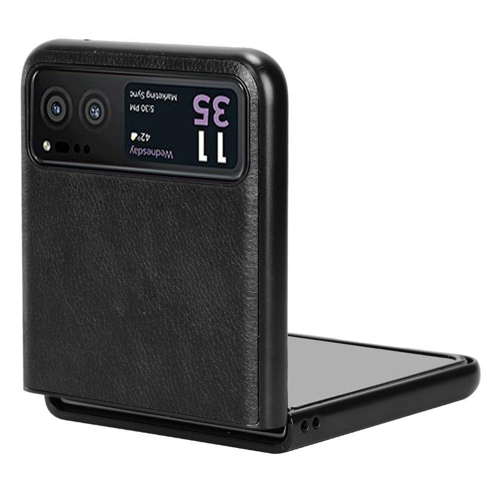 For-Motorola-Moto-Razr-40-Litchi-Texture-Back-Cover-Phone-Case(Black)
