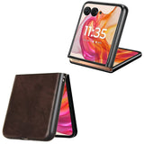 For-Motorola-Razr-50-Ultra-Litchi-Texture-Back-Cover-Phone-Case(Brown)