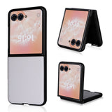 For-Motorola-Moto-Razr-50-Ultra-PU-Leather-PC-Phone-Case(White)