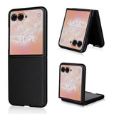 For-Motorola-Moto-Razr-50-Ultra-PU-Leather-PC-Phone-Case(Black)
