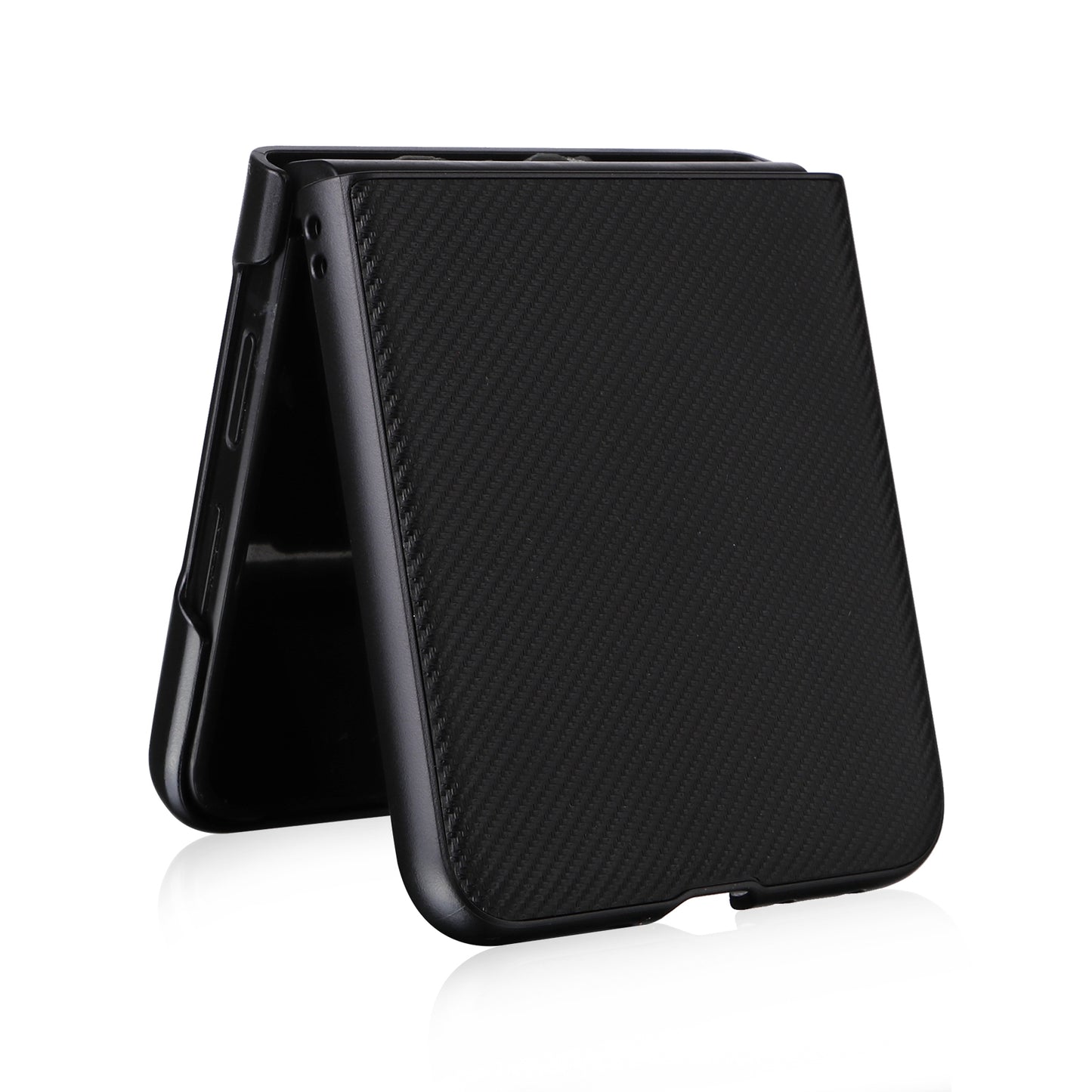 For-Motorola-Moto-Razr-50-Ultra-PU-Leather-PC-Phone-Case(Black)