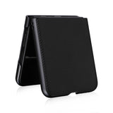 For-Motorola-Moto-Razr-50-Ultra-PU-Leather-PC-Phone-Case(Black)