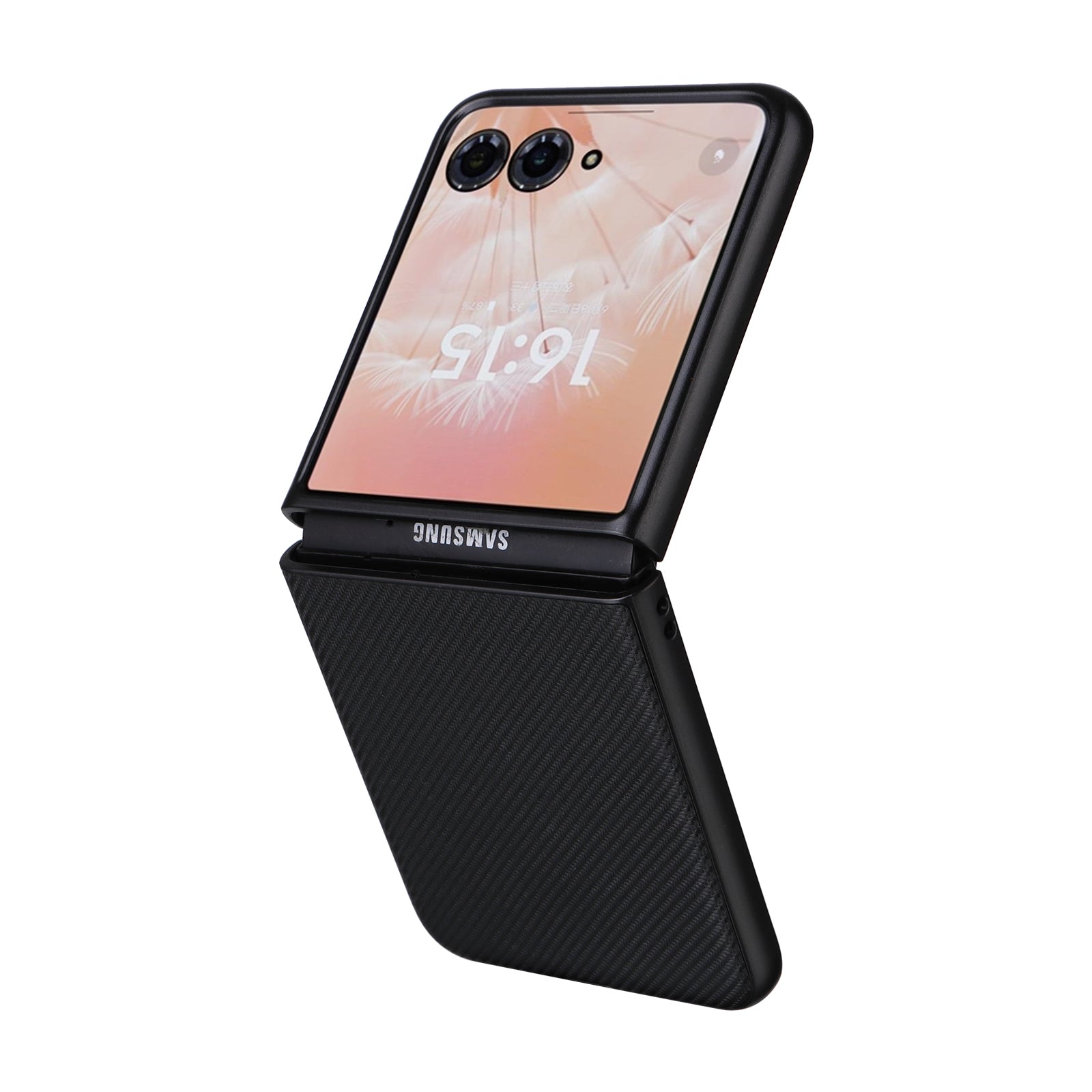 For-Motorola-Moto-Razr-50-Ultra-PU-Leather-PC-Phone-Case(Black)
