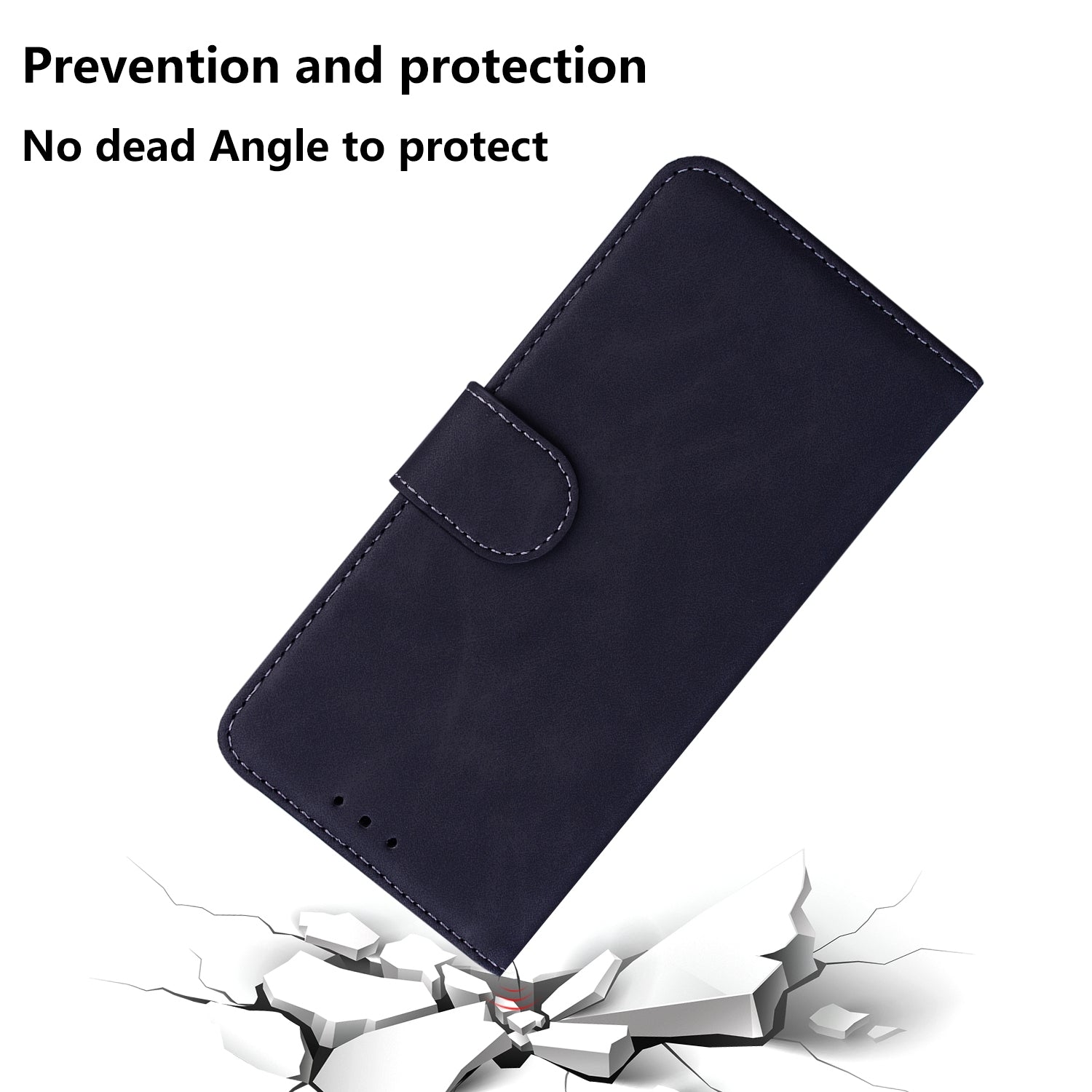 For-Samsung-Galaxy-Xcover7-Skin-Feel-Pure-Color-Flip-Leather-Phone-Case(Black)