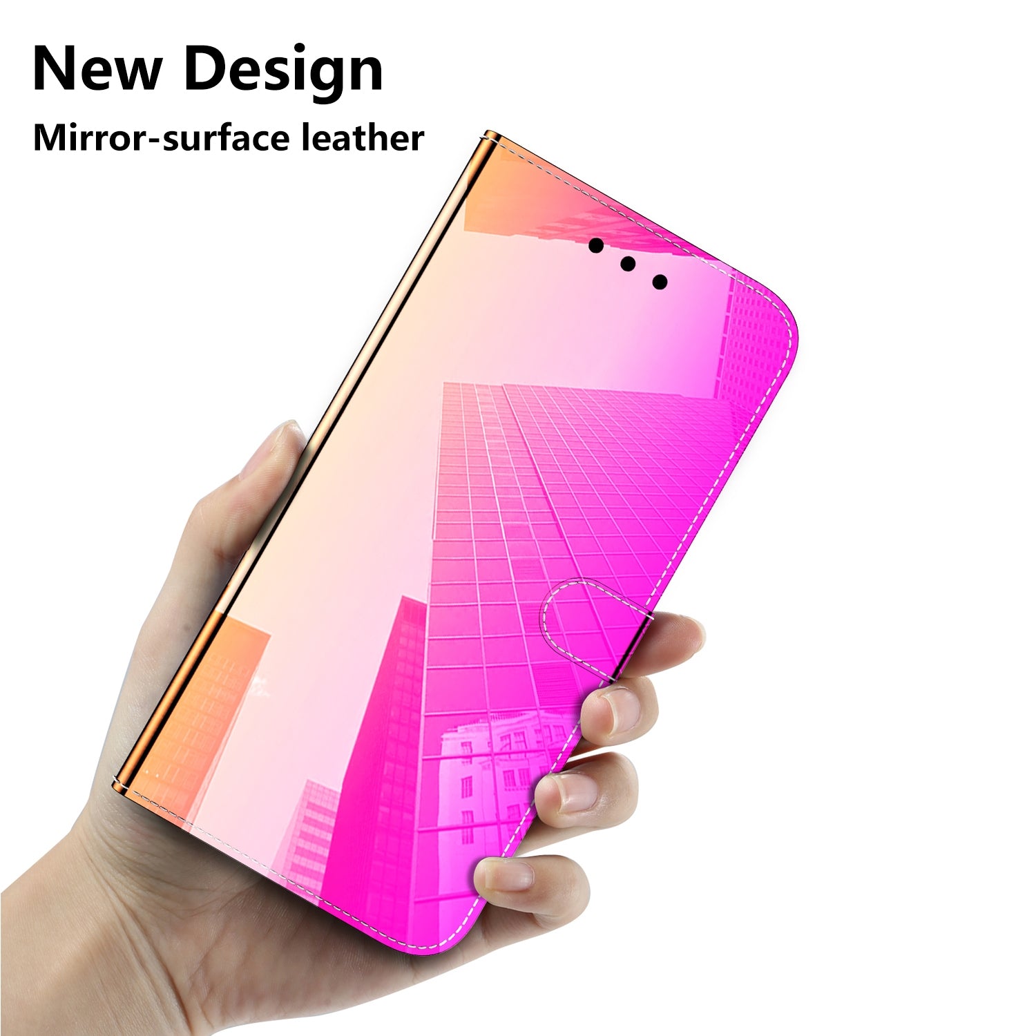 For-Samsung-Galaxy-M34-5G/F34-5G-Imitated-Mirror-Surface-Leather-Phone-Case(Gradient-Color)