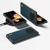 For-Honor-Magic-V3-ABEEL-Genuine-Leather-Xiaoya-Series-Phone-Case(Dark-Green)
