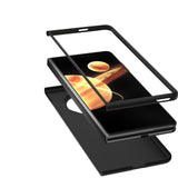 For-Honor-Magic-V3-ABEEL-Genuine-Leather-Crocodile-Pattern-Black-Edge-Phone-Case(Black)