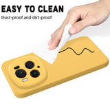 For-Honor-Magic6-Pro-Solid-Color-Liquid-Silicone-Dropproof-Full-Coverage-Phone-Case(Yellow)