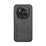 For-Honor-Magic6-Pro-Skin-Feel-Magnetic-Leather-Back-Phone-Case(Dark-Grey)