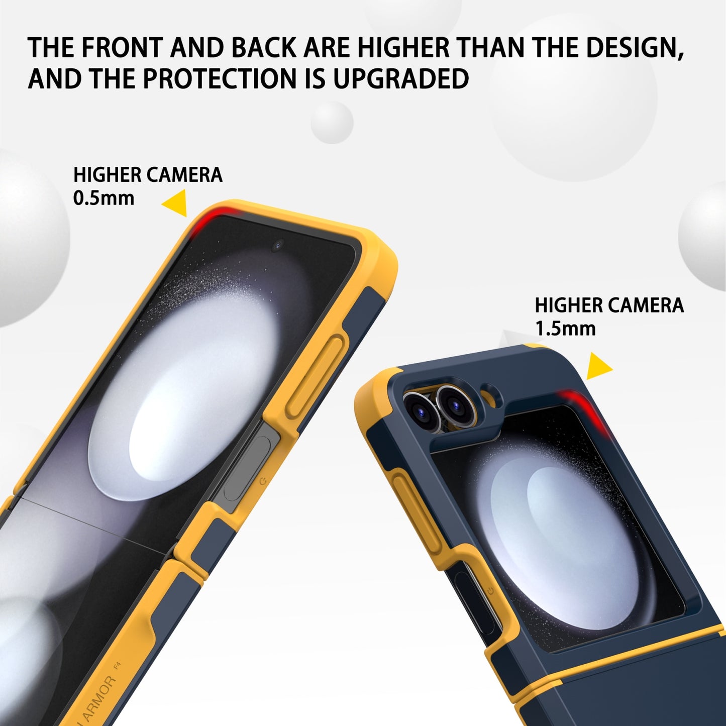 For-Samsung-Galaxy-Z-Flip6-/-Flip7-FE-SGP-Armor-2-in-1-Color-Contrast-TPU-Hybrid-PC-Phone-Case(Blue)