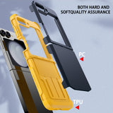 For-Samsung-Galaxy-Z-Flip6-/-Flip7-FE-SGP-Armor-2-in-1-Color-Contrast-TPU-Hybrid-PC-Phone-Case(Blue)