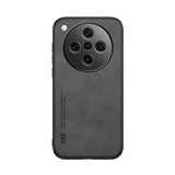 For-OPPO-Find-X8-Skin-Feel-Magnetic-Leather-Back-Phone-Case(Dark-Grey)