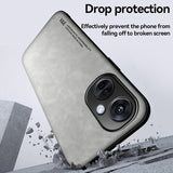 For-OPPO-Find-X8-Skin-Feel-Magnetic-Leather-Back-Phone-Case(Dark-Grey)