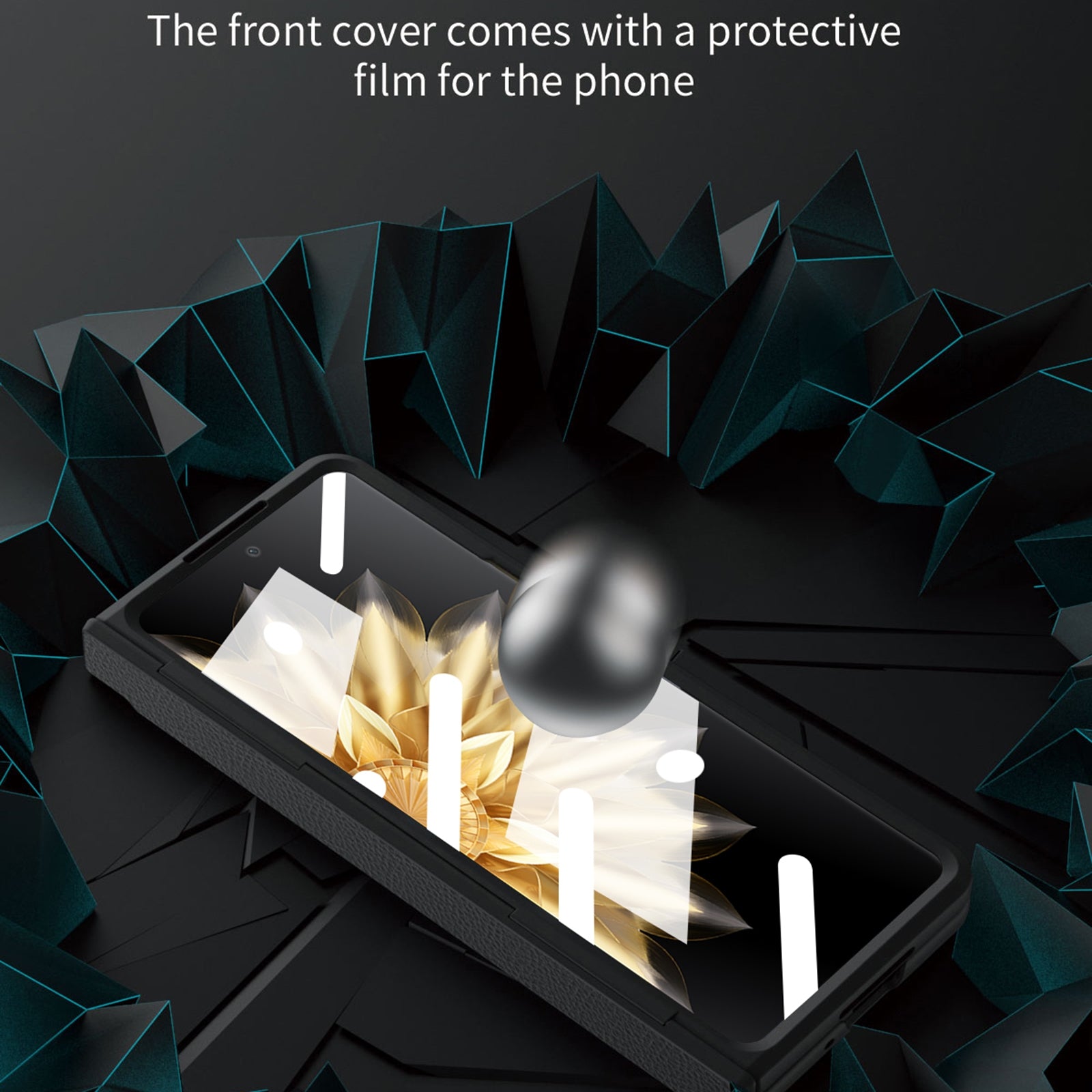 For-Honor-Magic-V2-Shield-Series-Integrated-Folding-Phone-Case(Black)