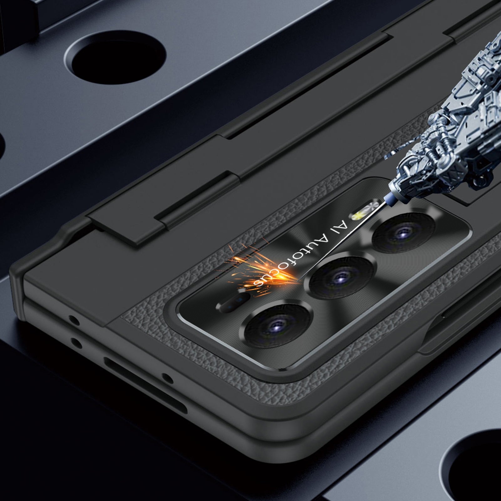 For-Honor-Magic-V2-Shield-Series-Integrated-Folding-Phone-Case(Black)