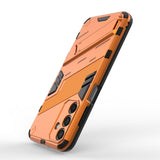 For-Samsung-Galaxy-M15-5G-Global-Punk-Armor-2-in-1-PC-+-TPU-Shockproof-Phone-Case-with-Invisible-Holder(Orange)