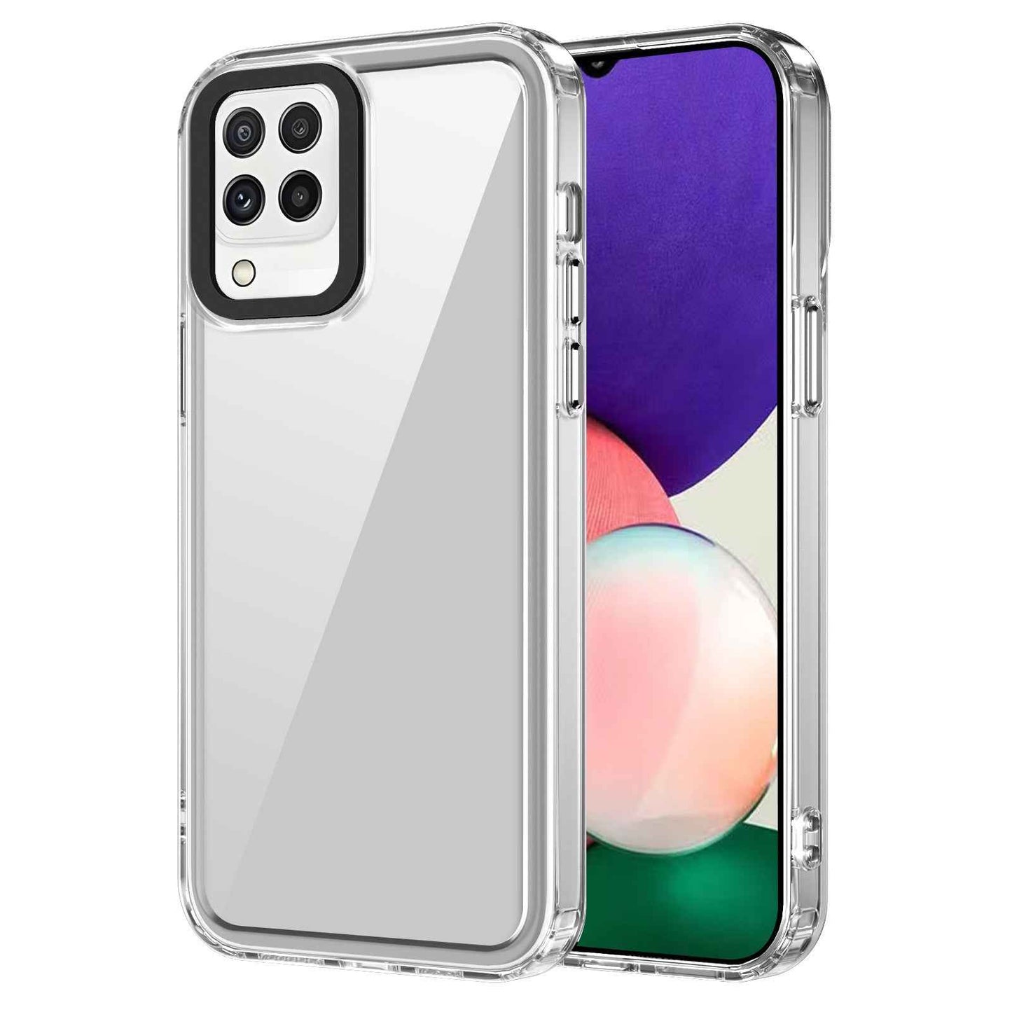 For-Samsung-Galaxy-A22-4G-Transparent-Acrylic-+-TPU-Shockproof-Phone-Case(Transparent)