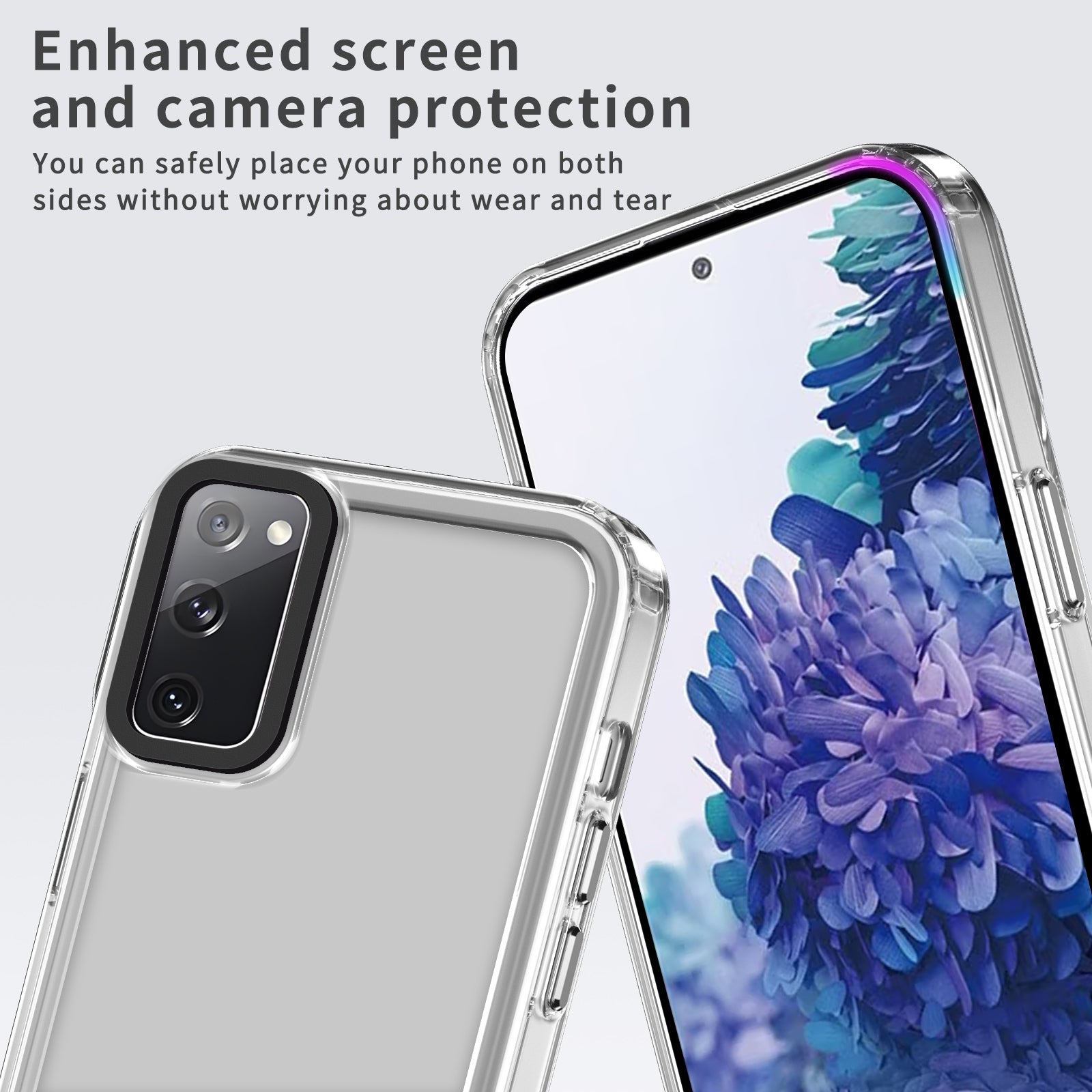 For-Samsung-Galaxy-S20-FE-Transparent-Acrylic-+-TPU-Shockproof-Phone-Case(Transparent)