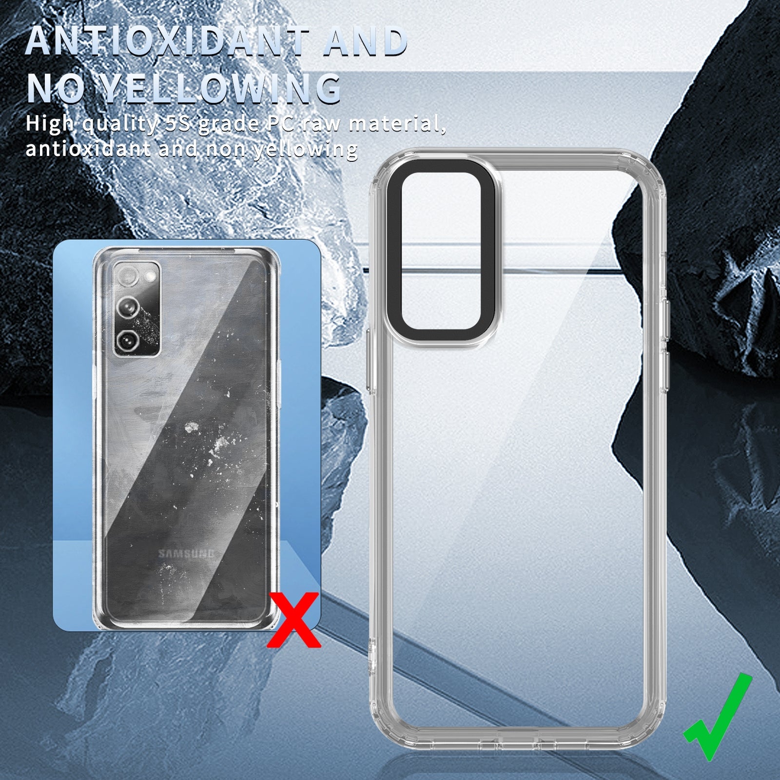 For-Samsung-Galaxy-S20-FE-Transparent-Acrylic-+-TPU-Shockproof-Phone-Case(Transparent)