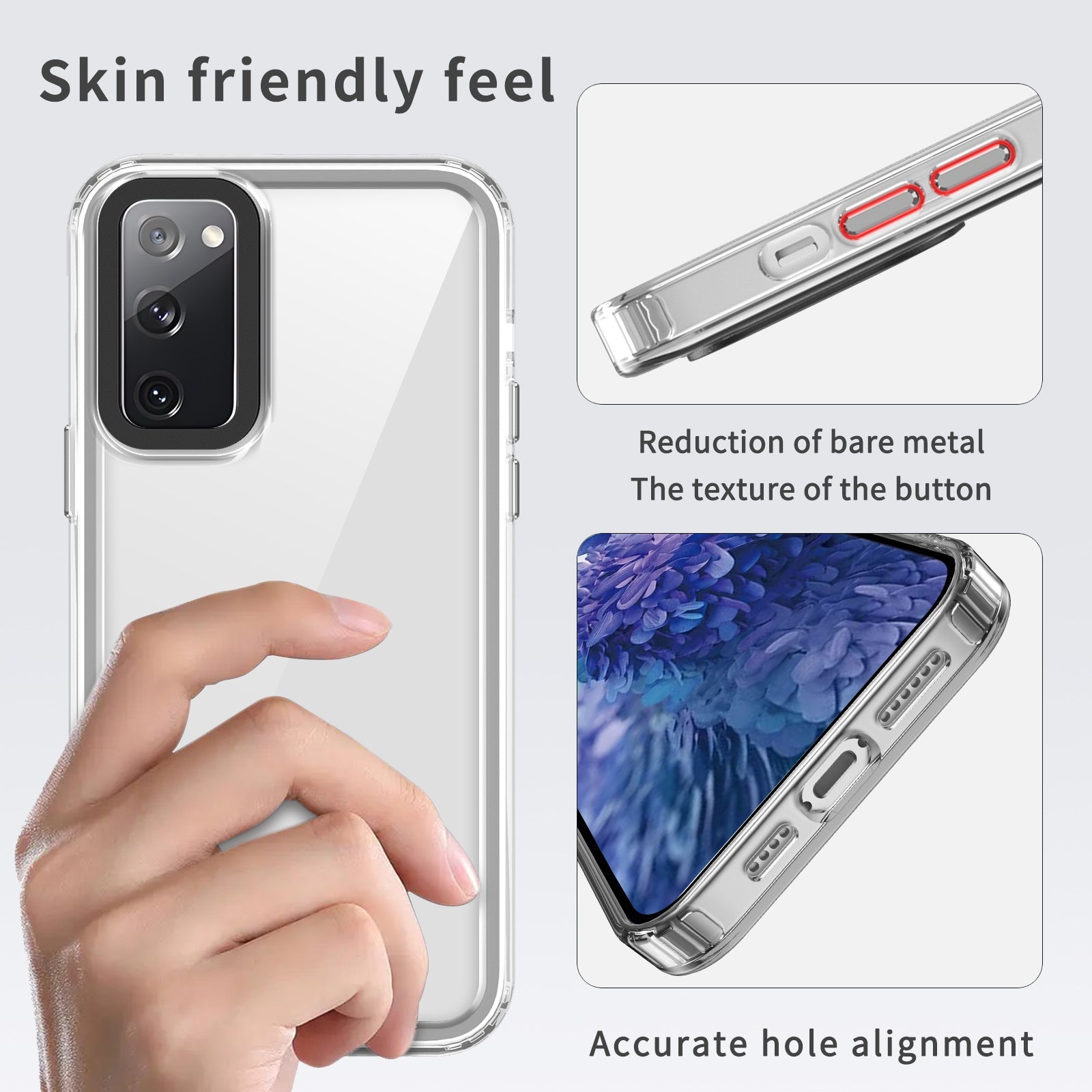 For-Samsung-Galaxy-S20-FE-Transparent-Acrylic-+-TPU-Shockproof-Phone-Case(Transparent)