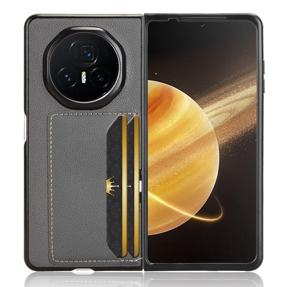 For-Honor-Magic-V3-Litchi-Texture-Card-Slot-Phone-Case(Grey)