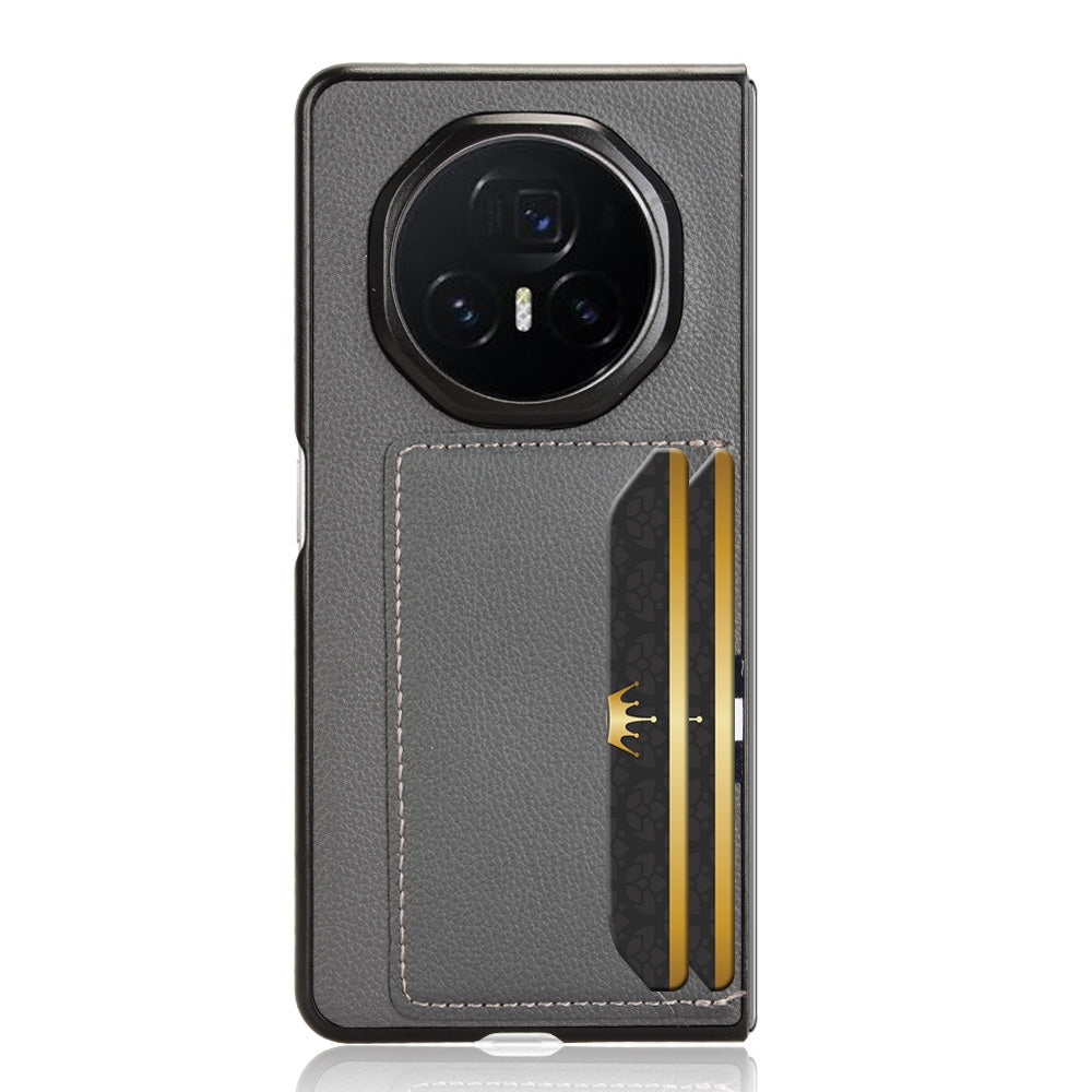 For-Honor-Magic-V3-Litchi-Texture-Card-Slot-Phone-Case(Grey)